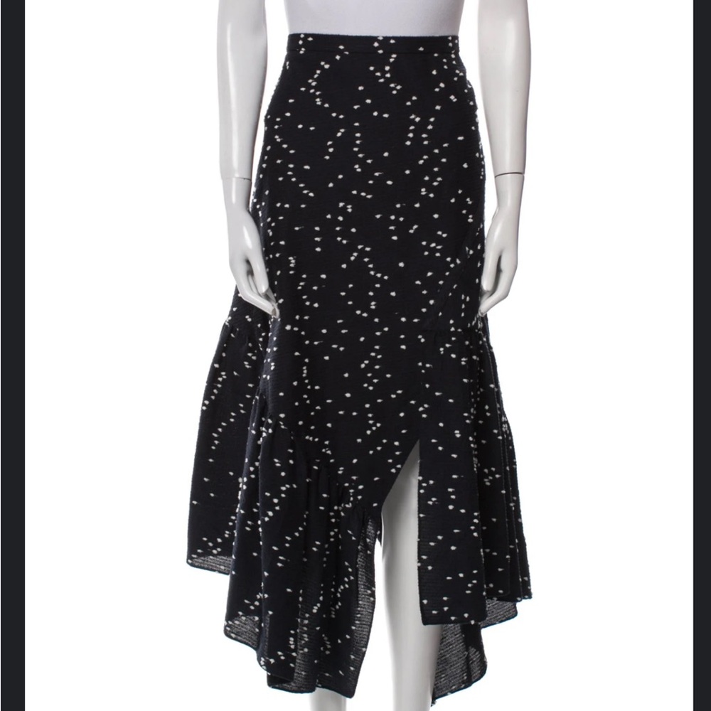 Cmoi Elegant Black and White Polka Dot Skirt